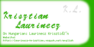 krisztian laurinecz business card